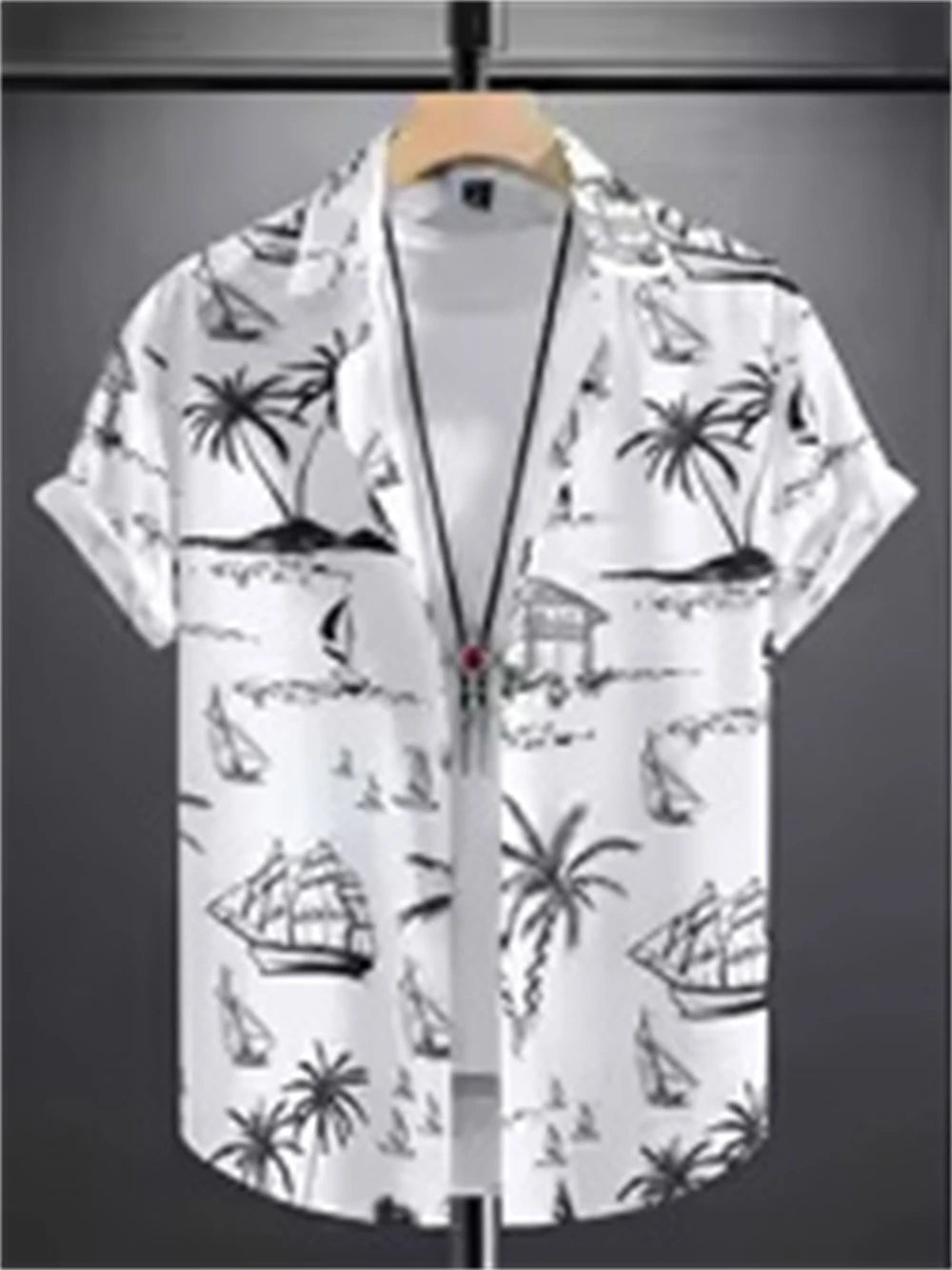 NoEnName_Null Hawaiian Short-Sleeve Shirt – Bold Style, Ultimate Comfort!